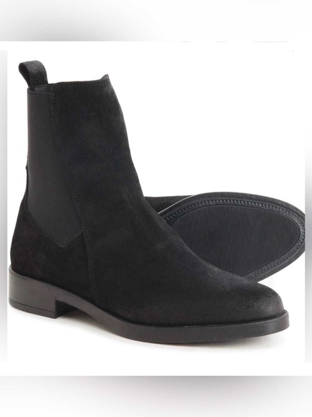 Emanuele Crasto  Black Suede Chelsea Boots 9.5 winter fall causal comfy